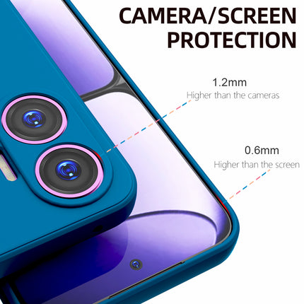 Kapa Matte Protective Lens Flexible Back Cover for Poco F7 5G | Slim Silicone with Soft Lining Shockproof Full Body Bumper Case (Blue)