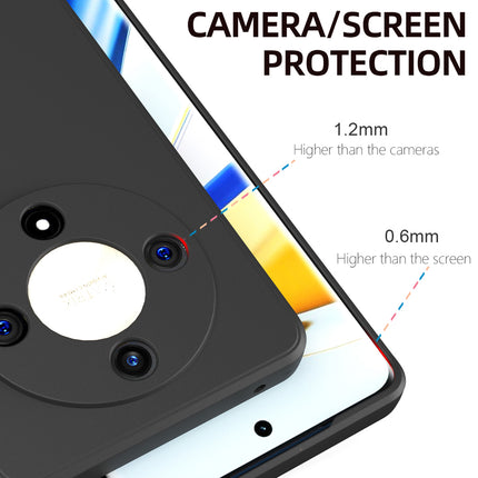 Kapa Matte Protective Lens Flexible Back Cover for Honor X9B (5G) | Slim Silicone with Soft Lining Shockproof Full Body Bumper Case (Black)