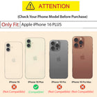 Kapa Warrior Acrylic Clear Back Cover For Apple iPhone 16 Plus | Slim Shockproof [Military Grade Protection] Hybrid Bumper Case (Grey Sides)
