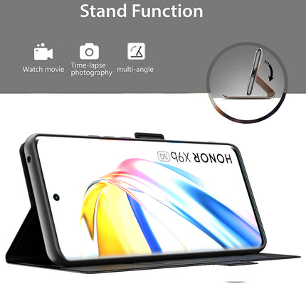 Kapa Noble Slim Magnetic Leather Flip Case Cover for Honor X9B (5G) | Card Holder Stand Flip Wallet Case (Blue)