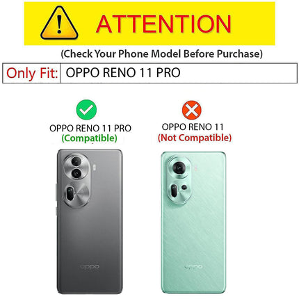 Kapa Warrior Acrylic Clear Back Cover For Oppo Reno 11 pro | Slim Shockproof [Military Grade Protection] Hybrid Bumper Case (Clear Sides)