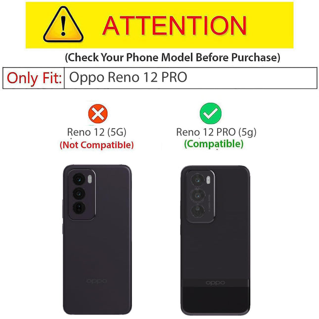 Kapa Hawkeye Clear Back Cover for Oppo Reno 12 Pro (5G) | Camera Lens Protector Shockproof Slim Clear Case Cover (Black)