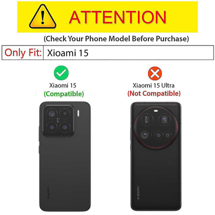 Kapa Tux Leather Back Cover for Xiaomi 15 5G | Slim Shockproof Camera Protection Bumper Case (Grey)