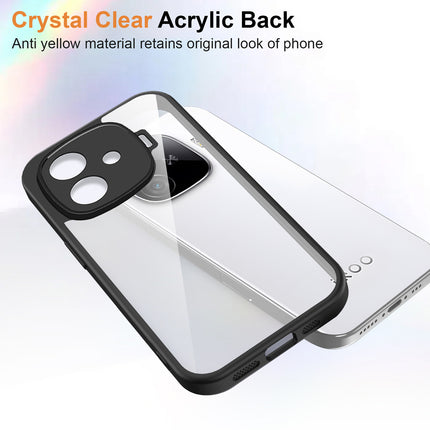 Kapa Hawkeye Clear Back Cover for iQoo Neo 10R | Camera Lens Protector Shockproof Slim Clear Case Cover (Black Sides)