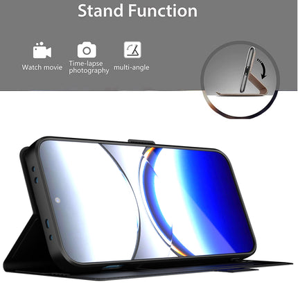 Kapa Noble Slim Magnetic Leather Flip Case Cover for Oppo Find X8 | Card Holder Stand Flip Wallet Case (Black) - Mobizang