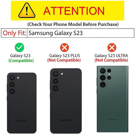 Kapa Warrior Acrylic Clear Back Cover For Samsung Galaxy S23 | Slim Shockproof [Military Grade Protection] Hybrid Bumper Case (Clear Sides)