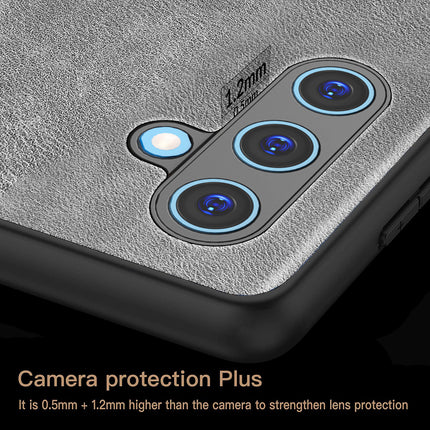 Kapa Tux Leather Back Cover for Samsung Galaxy A55 (5G) | Slim Shockproof Camera Protection Bumper Case (Grey)