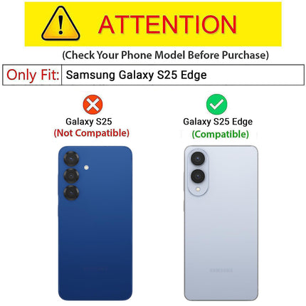 Kapa Matte Protective Lens Flexible Back Cover for Samsung Galaxy S25 Edge | Slim Silicone with Soft Lining Shockproof Full Body Bumper Case (Black) - Mobizang