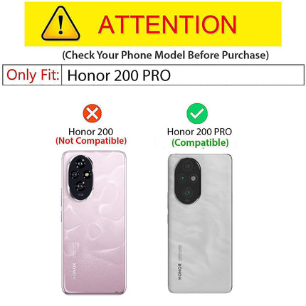 Kapa Armor Slider Back Cover for Honor 200 Pro (5G) | Inbuilt Ring + Camera Slider Shockproof Lens Protection Bumper Back Case (Black)