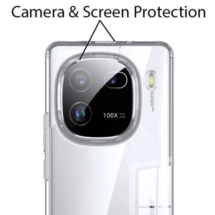 Kapa Shield Clear Acrylic Back Shock Proof Case Cover for IQOO 12 (Transparent)