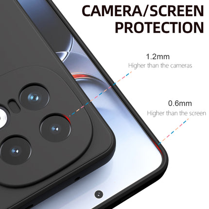 Kapa Matte Protective Lens Flexible Back Cover for Iqoo 13 (5G) | Slim Silicone with Soft Lining Shockproof Full Body Bumper Case (Black) - Mobizang