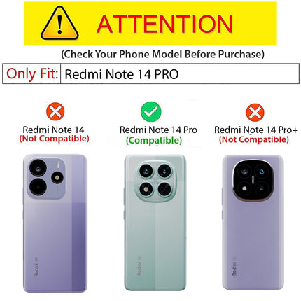 Kapa Unicorn Acrylic Clear Back Cover For Redmi Note 14 Pro (5G) | Slim Shockproof [Military Grade Protection] Hybrid Bumper Case (Grey Sides)