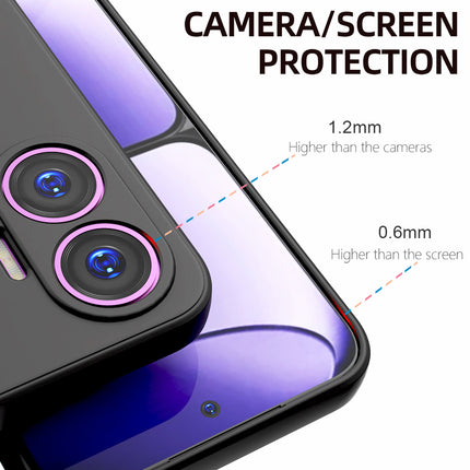 Kapa Matte Protective Lens Flexible Back Cover for Poco F7 5G | Slim Silicone with Soft Lining Shockproof Full Body Bumper Case (Black)