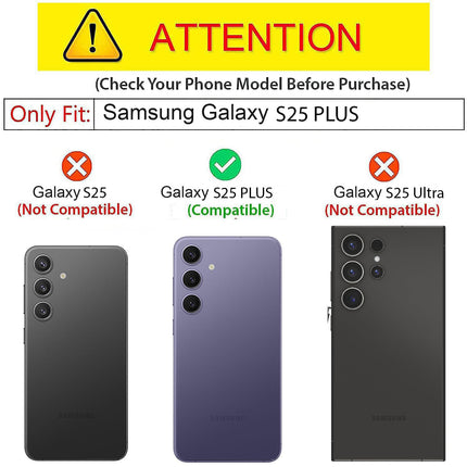 Kapa Tux Leather Back Cover for Samsung Galaxy S25 Plus | Slim Shockproof Camera Protection Bumper Case (Grey) - Mobizang