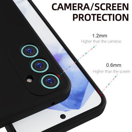 Kapa Matte Protective Lens Flexible Back Cover for Samsung Galaxy A35 (5G) | Slim Silicone with Soft Lining Shockproof Full Body Bumper Case (Black)