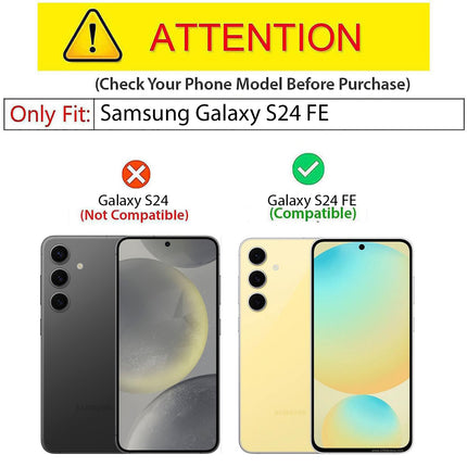Kapa Soft Full Fabric Protective Back Case Cover for Samsung Galaxy S24 FE | Shockproof Slim Hard Anti Slip Back Case (Black)