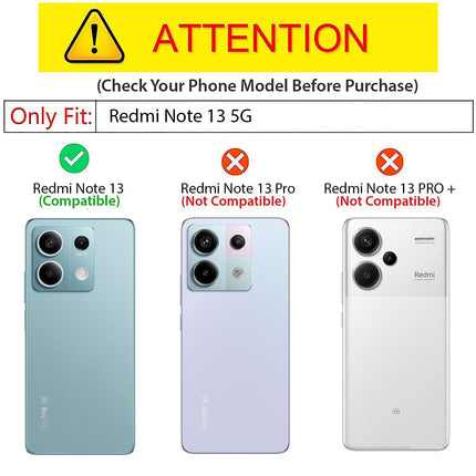 Kapa Soft Fabric & Leather Hybrid Protective Back Cover for Redmi Note 13 (5G) | Shockproof Slim Hard Anti Slip Back Case (Black,Blue)