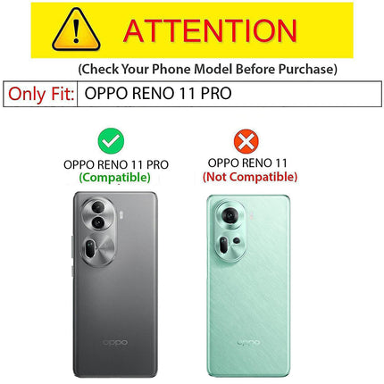 Kapa Noble Slim Magnetic Leather Flip Case Cover for Oppo Reno 11 PRO (5G) | Card Holder Stand Flip Wallet Case (Black)