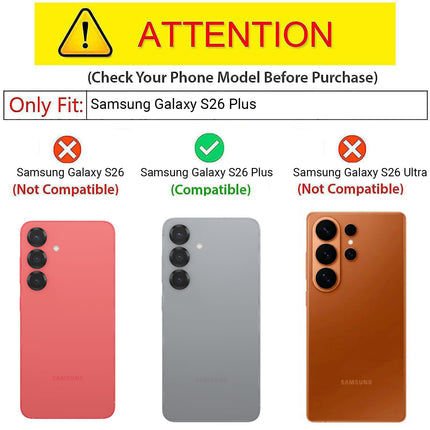 Kapa Armor Slider Back Cover for Samsung Galaxy S26 Plus | Inbuilt Ring + Camera Slider Shockproof Lens Protection Bumper Back Case (Grey)