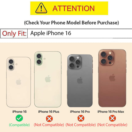 Kapa Tux Leather Back Cover for Apple iPhone 16 | Slim Shockproof Camera Protection Bumper Case (Black)