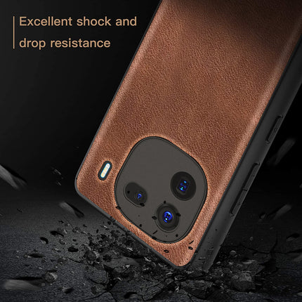 Kapa Tux Leather Back Cover for IQOO 12 (5G) | Slim Shockproof Camera Protection Bumper Case (Brown) - Mobizang