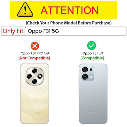 Kapa Tux Leather Back Cover for Oppo F31 5G | Slim Shockproof Camera Protection Bumper Case (Black)