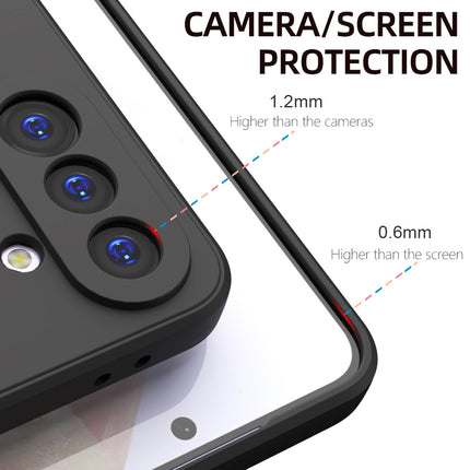 Kapa Matte Protective Lens Flexible Back Cover for Samsung Galaxy A16 | Slim Silicone with Soft Lining Shockproof Full Body Bumper Case (Black) - Mobizang