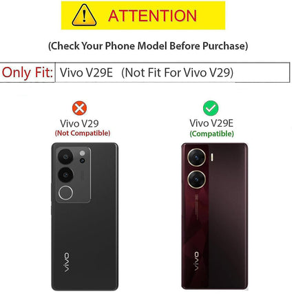 Kapa Tank Back Cover for Vivo V29E (5G) | Inbuilt Ring + Slider Shockproof Lens Protection Bumper Back Case (Black) - Mobizang
