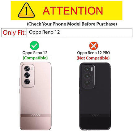 Kapa Hawkeye Clear Back Cover for Oppo Reno 12 (5G) | Camera Lens Protector Shockproof Slim Clear Case Cover (Black)