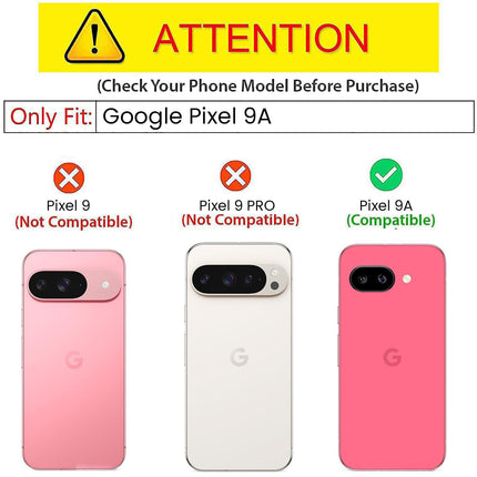 Kapa Hawkeye Clear Slim Tough Back Cover for Google Pixel 9A | Camera Lens Protector Anti Yellow Shockproof Clear Hybrid Case Cover (Blue)