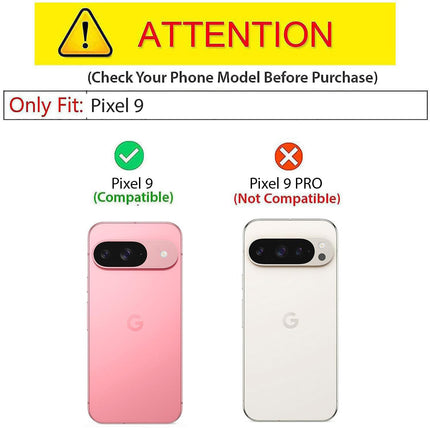 Kapa Noble Slim Magnetic Leather Flip Case Cover for Google Pixel 9 | Card Holder Stand Flip Wallet Case (Black)