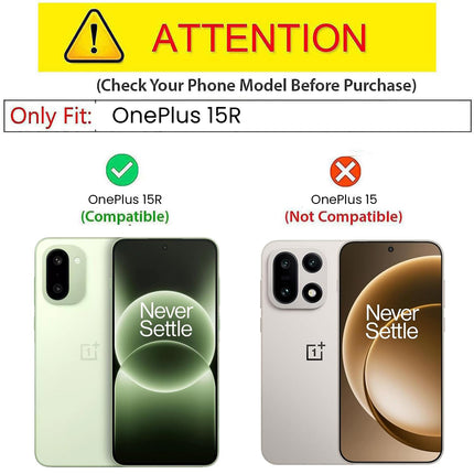 Kapa Tux Leather Back Cover for OnePlus 15R | Slim Shockproof Camera Protection Bumper Case (Black)