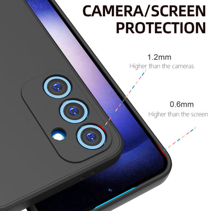 Kapa Matte Protective Lens Flexible Back Cover for Samsung Galaxy S24 FE | Slim Silicone with Soft Lining Shockproof Full Body Bumper Case (Black) - Mobizang