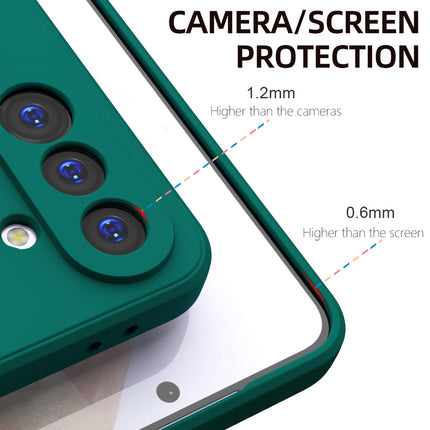 Kapa Matte Protective Lens Flexible Back Cover for Samsung Galaxy A36 | Slim Silicone with Soft Lining Shockproof Full Body Bumper Case (Green)