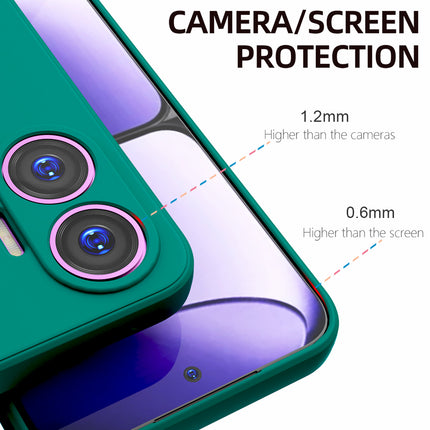 Kapa Matte Protective Lens Flexible Back Cover for Poco F7 5G | Slim Silicone with Soft Lining Shockproof Full Body Bumper Case (Green)