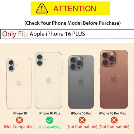 Kapa Soft Fabric & Leather Hybrid Protective Back Cover for Apple iPhone 16 Plus | Shockproof Slim Hard Anti Slip Back Case (Black,Blue) - Mobizang