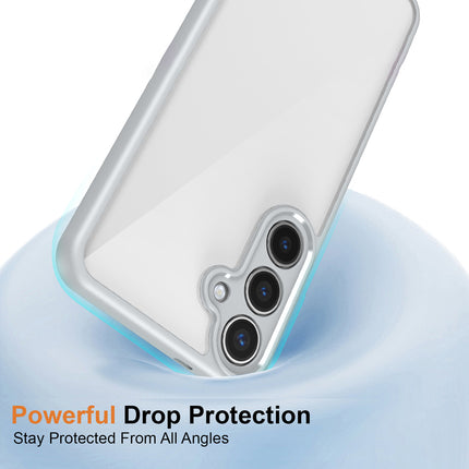 Kapa Hawkeye Clear Back Cover for Samsung Galaxy A36 | Camera Lens Protector Shockproof Slim Clear Case Cover (Grey Sides) - Mobizang