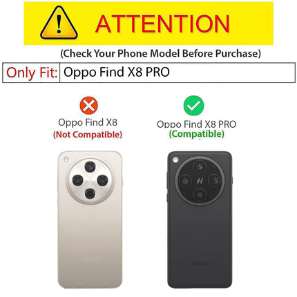 Kapa Tux Leather Back Cover for Oppo Find X8 Pro | Slim Shockproof Camera Protection Bumper Case (Black)