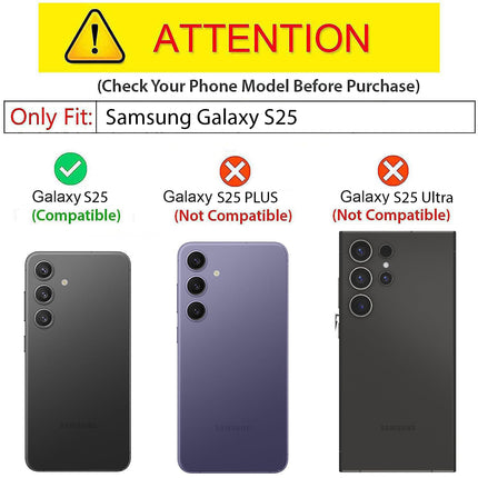 Kapa Unicorn Acrylic Clear Back Cover For Samsung Galaxy S25 | Slim Shockproof [Military Grade Protection] Hybrid Bumper Case (Grey Sides)