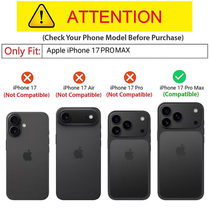 Kapa Hawkeye Clear Slim Tough Back Cover for Apple iPhone 17 Pro Max | Camera Lens Protector Anti Yellow Shockproof Clear Hybrid Case Cover (Blue)