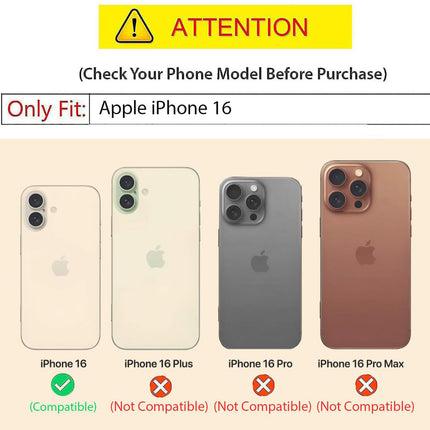 Kapa Hawkeye Clear Back Cover for Apple iPhone 16 | Camera Lens Protector Shockproof Slim Clear Case Cover (Purple Sides)