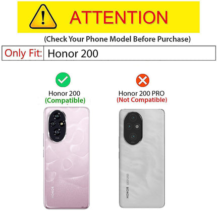 Kapa Armor Slider Back Cover for Honor 200 (5G) | Inbuilt Ring + Camera Slider Shockproof Lens Protection Bumper Back Case (Black)