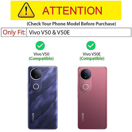 Kapa Hawkeye Clear Back Cover for Vivo V50 5G | Camera Lens Protector Shockproof Slim Clear Case Cover (Black Sides)