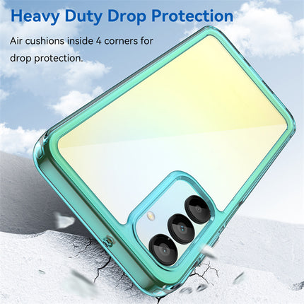 Kapa Unicorn Acrylic Clear Back Cover For Samsung Galaxy A16 | Slim Shockproof [Military Grade Protection] Hybrid Bumper Case (Blue Sides)