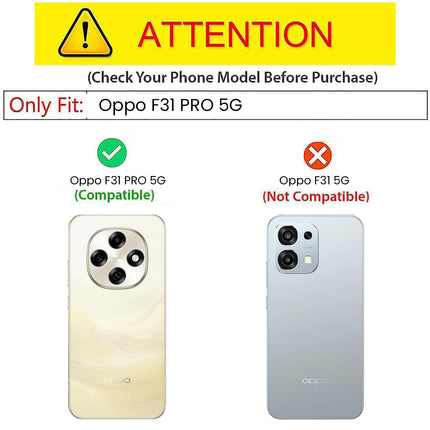 Kapa Soft Fabric & Leather Hybrid Protective Back Cover for Oppo F31 Pro 5G | Shockproof Slim Hard Anti Slip Back Case (Black,Blue) - Mobizang