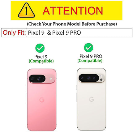 Kapa Shield Frosted Acrylic Back Shock Proof Case Cover for Google Pixel 9 / Pixel 9 PRO (Black)