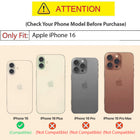 Kapa Warrior Acrylic Clear Back Cover For Apple iPhone 16 | Slim Shockproof [Military Grade Protection] Hybrid Bumper Case (Grey Sides)