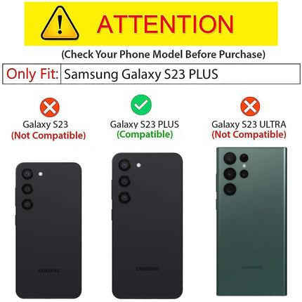 Kapa Warrior Acrylic Clear Back Cover For Samsung Galaxy S23 Plus | Slim Shockproof [Military Grade Protection] Hybrid Bumper Case (Clear Sides) - Mobizang