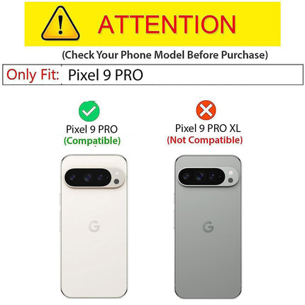 Kapa Noble Slim Magnetic Leather Flip Case Cover for Google Pixel 9 Pro | Card Holder Stand Flip Wallet Case (Black) - Mobizang