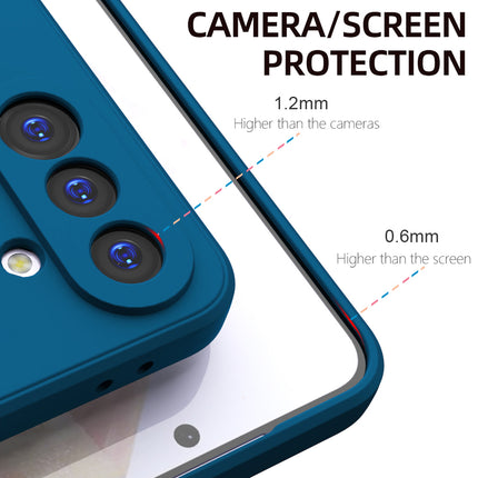 Kapa Matte Protective Lens Flexible Back Cover for Samsung Galaxy A36 | Slim Silicone with Soft Lining Shockproof Full Body Bumper Case (Blue)